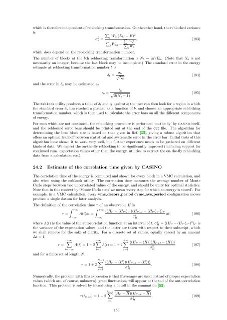 CASINO manual - Theory of Condensed Matter