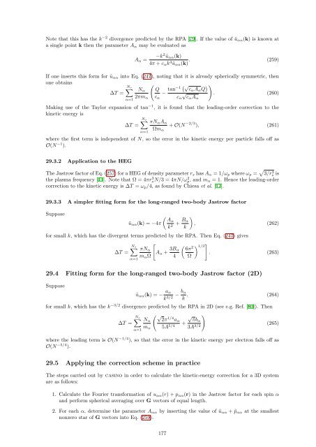 CASINO manual - Theory of Condensed Matter