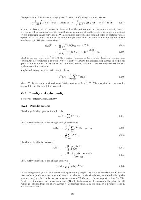 CASINO manual - Theory of Condensed Matter