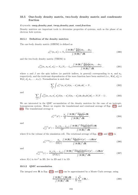 CASINO manual - Theory of Condensed Matter