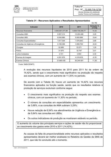 RelatÃ³rio Anual de FiscalizaÃ§Ã£o - Tribunal de Contas do MunicÃ­pio ...