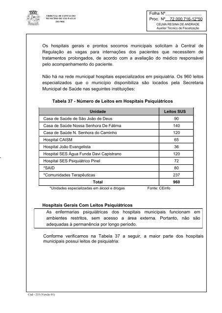 RelatÃ³rio Anual de FiscalizaÃ§Ã£o - Tribunal de Contas do MunicÃ­pio ...