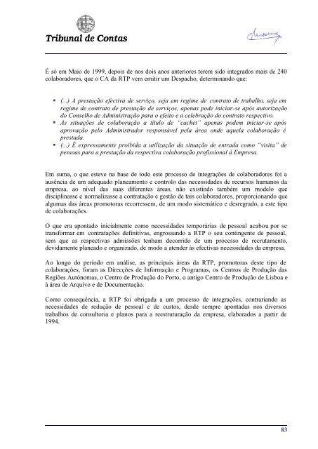 RelatÃ³rio de Auditoria nÂº 8/2002 - Tribunal de Contas