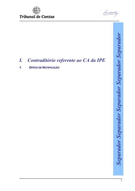 Auditoria Ã IPE - Tribunal de Contas