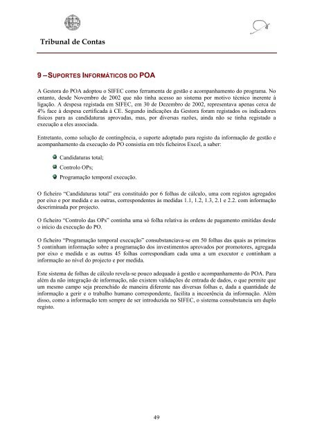 RelatÃ³rio de Auditoria nÂº 27/2003 - 2Âª SecÃ§Ã£o - Tribunal de Contas