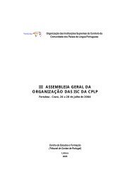 III Assembleia Geral da OrganizaÃ§Ã£o das ISC da CPLP - Tribunal de ...