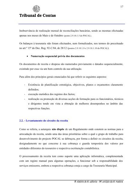 RelatÃ³rio de Auditoria nÂº 1/2003 - Tribunal de Contas