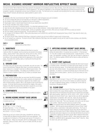 Kosmic Krome tech sheet - House of Kolor