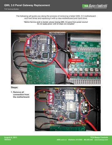 QWL 3.0 Panel Gateway Replacement -- PDF - TCS Basys Controls