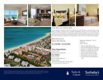 1425000 Nina Siegenthaler Joe Zahm - Turks & Caicos Sotheby's ...