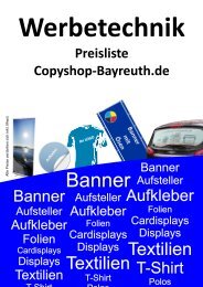 preisliste werbetechnik - Copyshop-Bayreuth