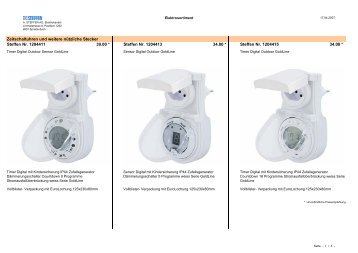 Zeitschaltuhren und weitere nÃ¼tzliche Stecker Steffen Nr. 1204411 ...