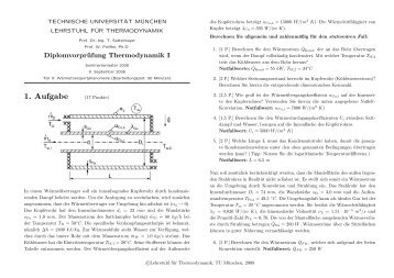 Sommersemester 2008 - Lehrstuhl fÃ¼r Thermodynamik - Technische ...