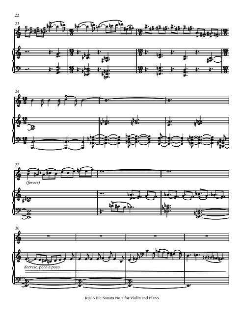 Rosner - Sonata No. 1 for Violin and Piano, op. 18