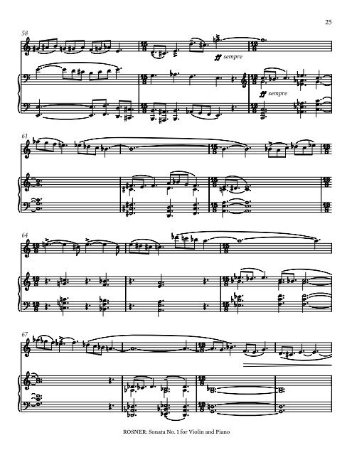 Rosner - Sonata No. 1 for Violin and Piano, op. 18