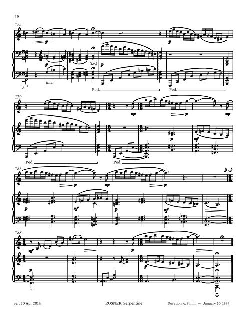Rosner - Serpentine, op. 110