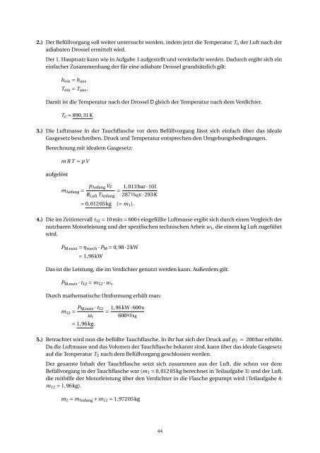 8. Übungsblatt - Lehrstuhl für Thermodynamik - Technische ...