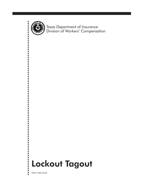 Lockout Tagout - Texas Department of Insurance