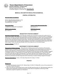 Division of Workers' Compensation Letter - Texas Department of ...