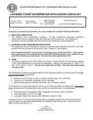 licensed court interpreter application checklist - Texas Department of ...