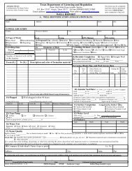 Texas Department of Licensing and Regulation WELL REPORT