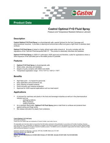 Product Data - Castrol TDS