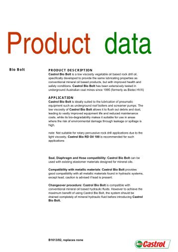 Product Data - Castrol TDS