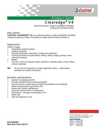 ClearedgeÂ® V4 - Castrol TDS