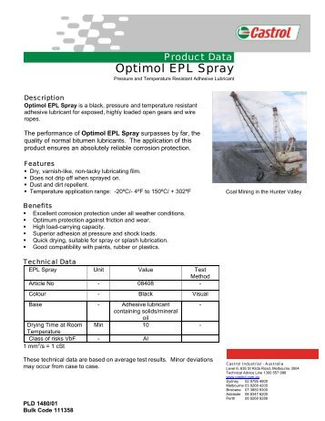 EPL Spray PLD 1480/01 - Castrol TDS