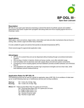 BP OGL IIITM - Castrol TDS