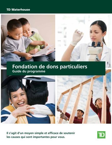 Fondation de dons particuliers (seulement) - TD Waterhouse