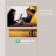 Will and Estate Planning Guide - TD Waterhouse