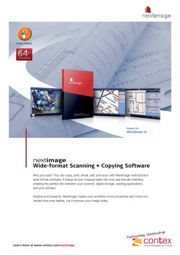 nextimage Wide-format Scanning + Copying Software