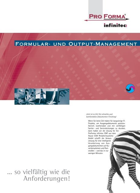 ProForma infinitec EMF - Okapost GmbH