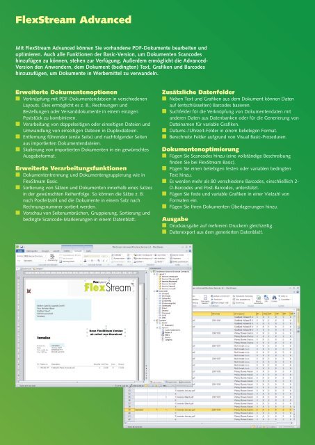 können Sie das Datenblatt zur Software FlexStream als PDF laden