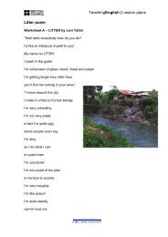 TeachingEnglish | Lesson plans Litter poem
