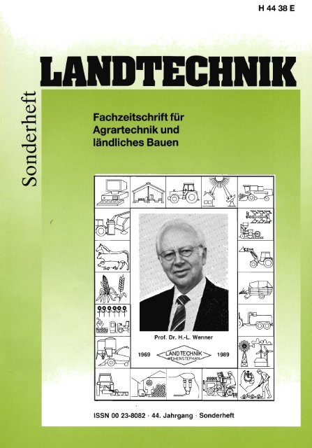 Sonderheft der Zeitschrift Landtechnik zum Tod von Prof. Dr ... - TUM
