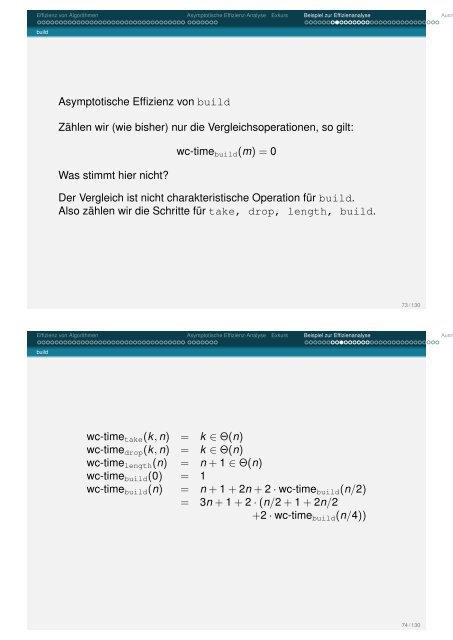 Effizienz von Algorithmen - Technische Fakultät - Universität Bielefeld