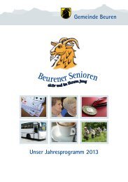 Unser Jahresprogramm 2013 - Gemeinde Beuren