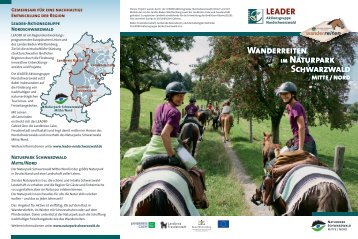 Flyer "Wanderreiten im Naturpark Schwarzwald Mitte/Nord"