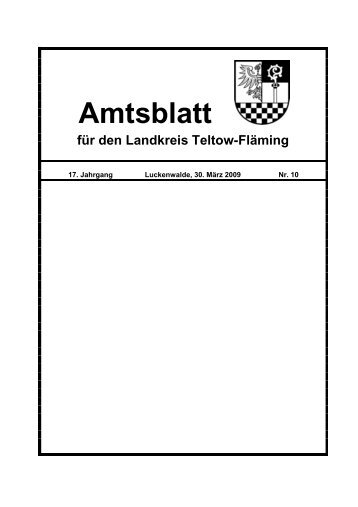 Amtsblatt - Landkreis Teltow-Fläming