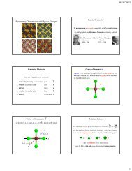 Symmetry Operations and Space Groups 1 1 - Chemistry