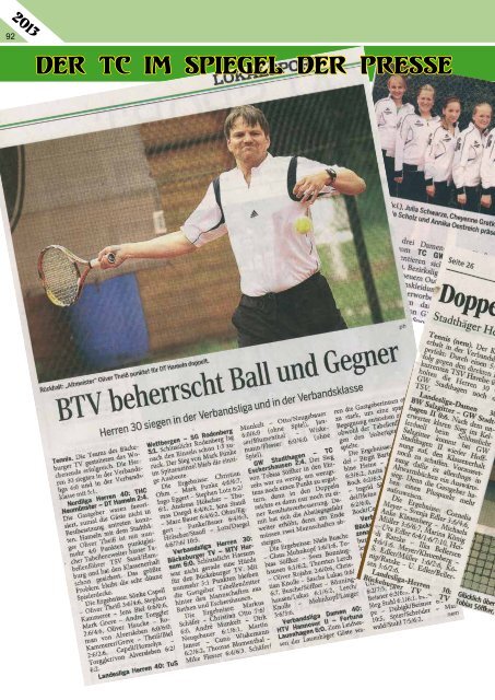 Club-Magazin 2013 - Tennisclub Grün-Weiß Stadthagen e.V.