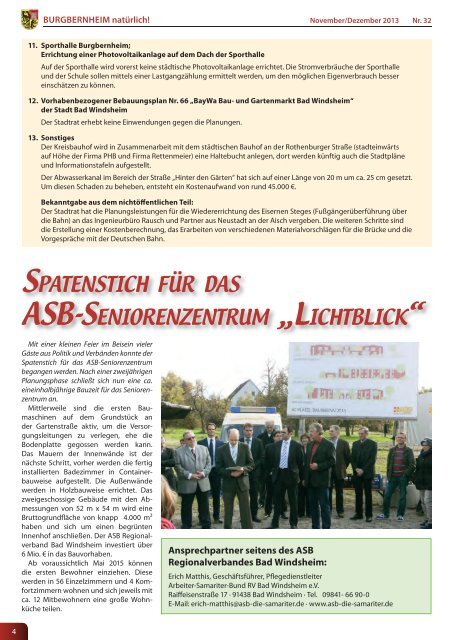 Hier entsteht ein ASB Seniorenzentrum - Burgbernheim