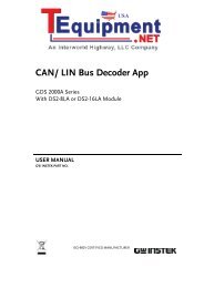 CAN/ LIN Bus Decoder App - TEquipment.NET