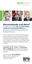 Dienstzeitende und dann? - Bundeswehr