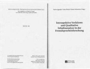 Introspektive Verfahren und Qualitative ... - TestDaF-Institut