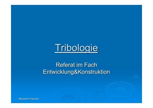 Tribologie