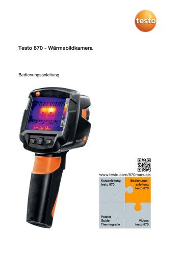 testo 870 - Wärmebildkamera, Bedienungsanleitung