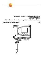 Bedienungsanleitung testo 6681 Profibus, 6610, P2A software Band 1